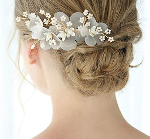 Ücretler Gelin 3 adet Çiçek Saç Tarak Saç Tokası Düğün Altın Saç Asma Düğün saç parçası Sparkle Kristal Saç Tarak