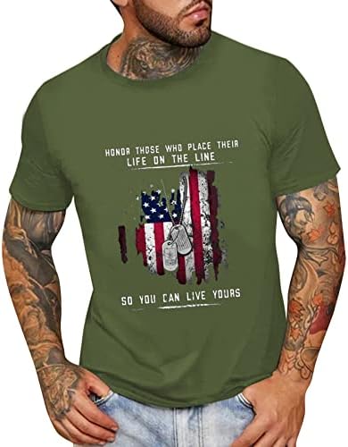 Bmısegm Yaz Erkek Gömlek Erkek Yaz Moda Rahat Yuvarlak Boyun Bağımsızlık Günü Küçük Baskı T Shirt Erkek T Shirt V