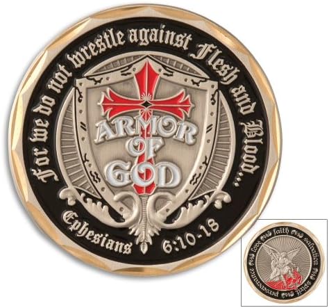 Tanrı'nın Zırhı Kalkan St. Michael Challenge Coin (Kartal Arması 2521)