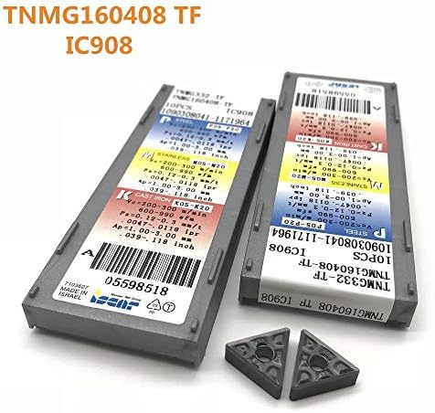 FİNCOS 20 ADET TNMG160408 TF IC908 yüksek Hassasiyetli Silindirik Metal Torna Aracı freze Aracı TNMG160408 Karbür