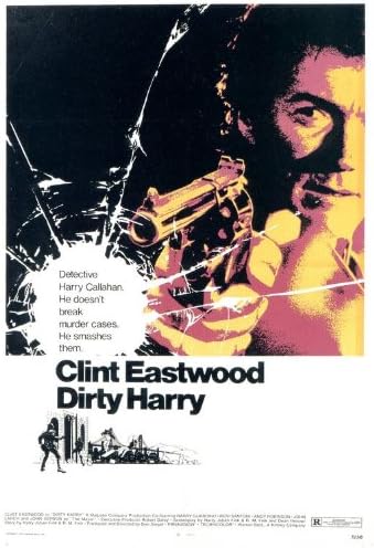 KİRLİ HARRY-12 x 18 Orijinal Tanıtım Filmi Afişi 2013 Clint Eastwood'u Yeniden Yayınladı