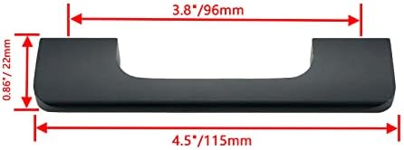 Bitray Çekmece Pulls 3.8-inç Delik Aralığı Mat Siyah Kabine Pulls Mutfak Dolabı Handles-10pcs