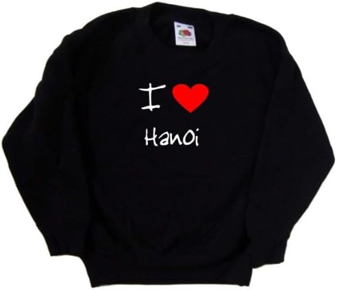 Kalbi Seviyorum Hanoi Siyah Çocuk Sweatshirt