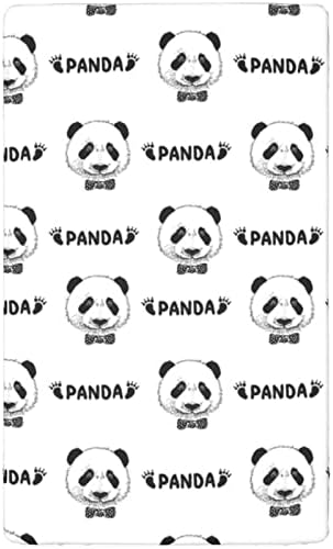 Panda Temalı Gömme Mini Çocuk Çarşafları, Taşınabilir Mini Çocuk Çarşafları Yumuşak ve Nefes Alabilen Yatak Çarşafları-Kız