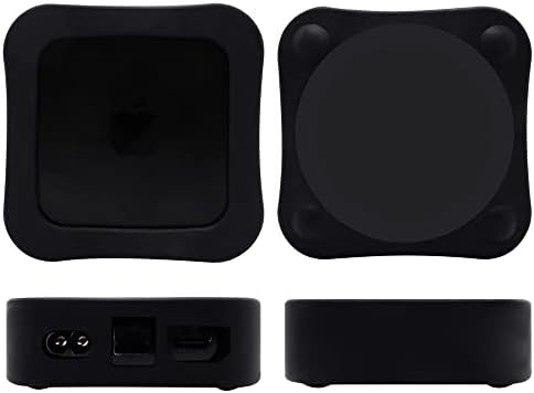 Kılıf ile Uyumlu 2022 Apple TV 4K (3rd Nesil) Kutusu Siyah Silikon Kapak Koruyucu (2021 Modelleri) - LEFXMOPHY
