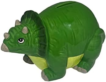 Çanak Çömlek Yaratıkları Para Bankası - Deluxebase'den Triceratops. Çocuklar ve Yetişkinler için Sevimli Hayvan Şekilli