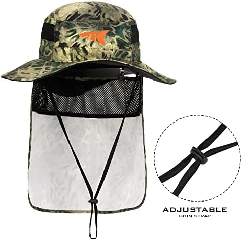 KastKing UPF 50 Boonie Şapka balıkçı şapkası Çıkarılabilir Boyun Flap güneş şapkaları Erkekler için