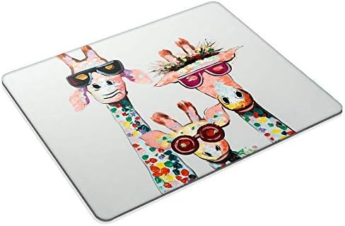 Hayvanlar Zürafa Ailesi Mouse pad, Oyunlar için Dikdörtgen Mouse pad, Çocuklar için Kişiselleştirilmiş Tasarım Kaymaz