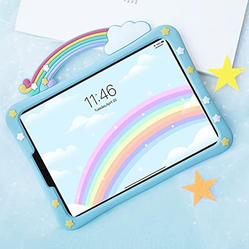 LeıJue Çocuklar için Sevimli Durumda iPad Mini 6th 2021, yumuşak Darbeye Dayanıklı Silikon arka kapak Dahili Braket