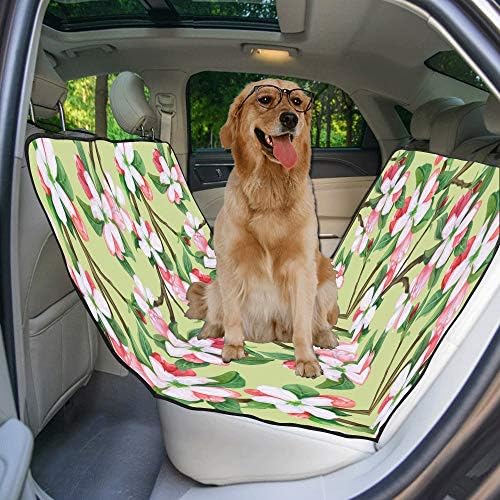 ENEVOTX Köpek Koltuğu Kapağı Özel Tasarım Yaratıcı Tarzı Çiçekler Baskı Köpekler için Araba Koltuğu Kapakları 100