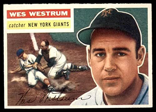 1956 Topps 156 GRY Wes Westrum New York Giants (Beyzbol Kartı) (Gri Arka) ESKİ Giants