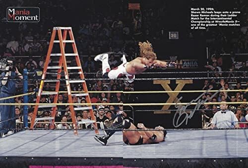 Earl Hebner İmzalı 2 Sayfalık Dergi Orta Sayfa Fotoğrafı WWE Wrestlemania X İmzalı-İmzalı Güreş Çeşitli Eşyalar