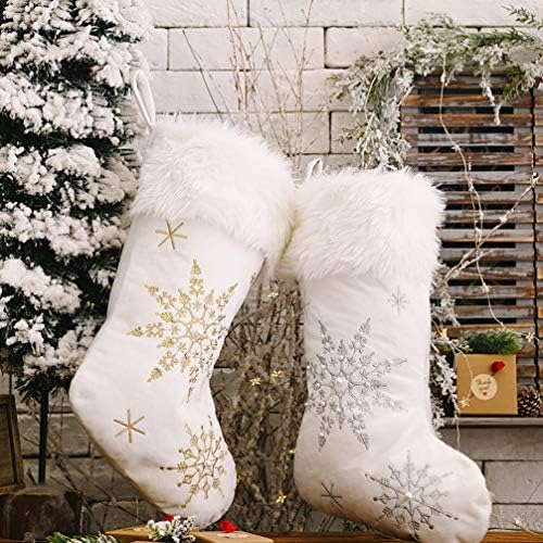 Hemoton 1 Paketi Noel Çorap Dekorasyon, Çorap, Şömine Asılı Çorap Süslemeleri için Aile Noel Dekorasyon Tatil Sezon