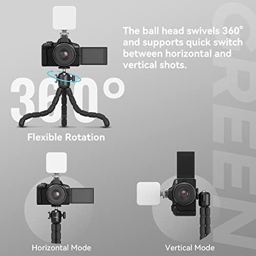 Canon EOS R50 için SmallRig R50 Vlog Tripod Kiti, Esnek Tripod Standı, Video Kaydı ve Vlog için LED Video ışığı ve