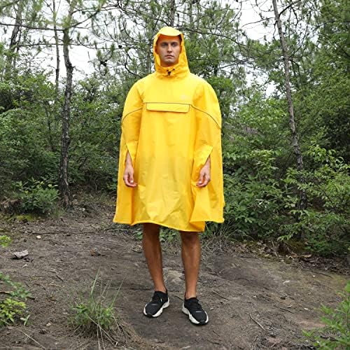 Yeniden kullanılabilir Su Geçirmez Yağmur Panço Yürüyüş kapüşonlu ceket Ceket Hafif Unisex Yağmurluk Kamp Balıkçılık