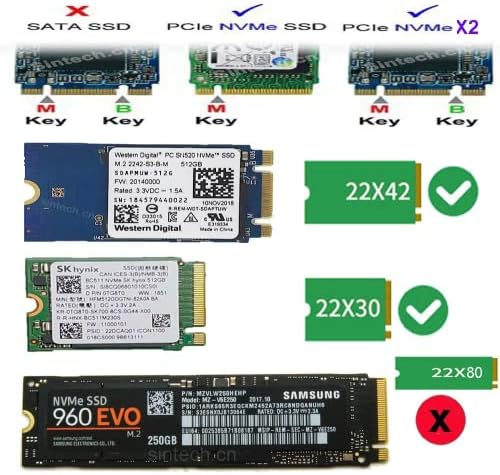 Sintech M. 2 NVMe SSD Adaptör Kartı Yükseltme için 2017 13 MacBook PRO A1708 Olmayan Dokunmatik Bar Modelleri