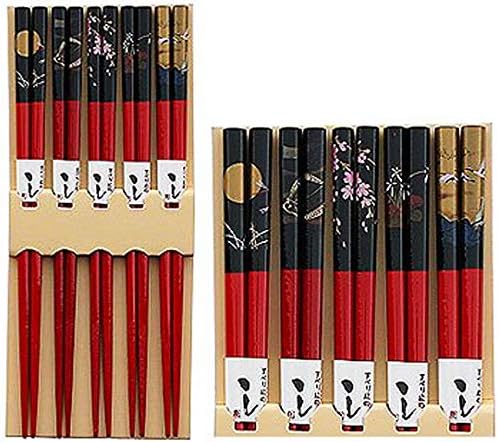Mutlu Satışlar HSCH84 / S, Bambu Çubuklarını Hediye Seti Vinç Tasarımı, Manzara Kırmızı