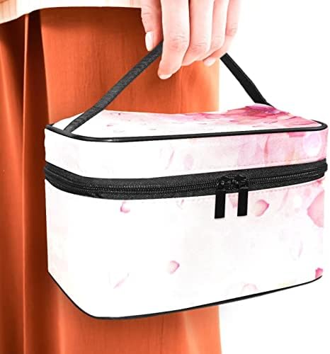 TBOUOBT Kadınlar için Kozmetik Çantaları, Makyaj Çantası Seyahat makyaj çantası Aksesuarları Organizatör, Pembe Çiçek