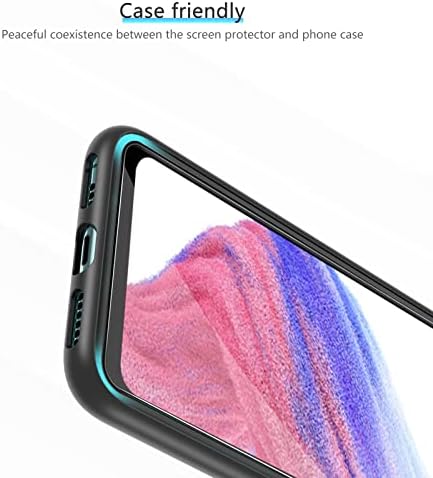 OMOTON [4 Paket] Ekran Koruyucu ile Uyumlu Samsung Galaxy A53 5G-Kolay Kurulum / Kabarcık Ücretsiz / Temperli Cam