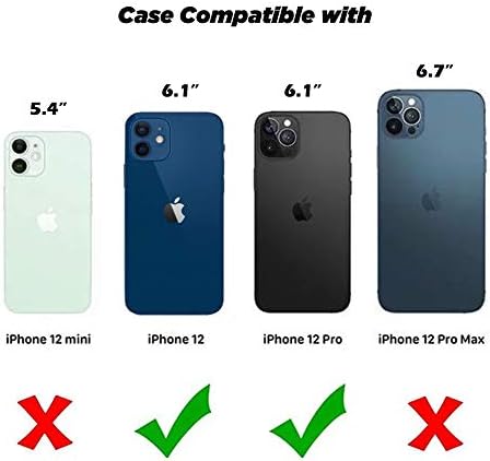 Obbıı Deri Flip Case Cüzdan iPhone 12 Pro / 12 ile uyumlu 6.1 Kart Tutucu Siyah İnek Baskı İnce Kol Cüzdan Kart Yuvaları