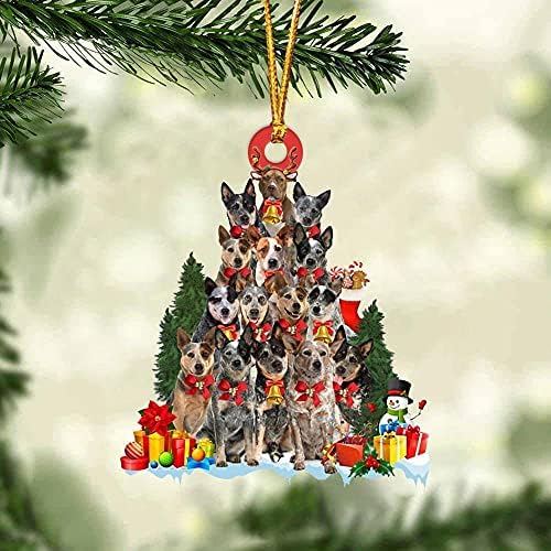 Avustralya Sığır Noel Ağacı Köpek Severler Noel Ağacı Süs Dekor Şeffaf Plastik Asılı Dekorasyon Ev Mevcut Noel Arifesi