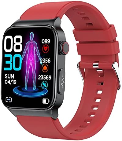 Bzdzmqm Spor Akıllı Saat, Bluetooth 5.1 Konuşma, 1.83 İnç Tam Dokunmatik Ekran Sıcaklığı, Kan Şekeri İzleme IP68 Su