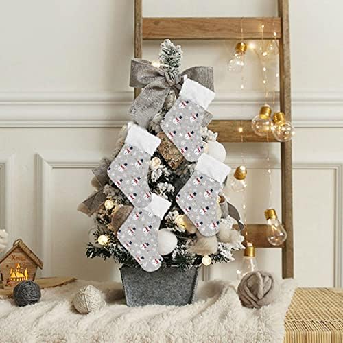 JSTEL Noel Kardan Adam Noel Çorap askı süsleri Dekorasyon, 4 Paket Küçük Asılı Çorap Noel Dekor, 43