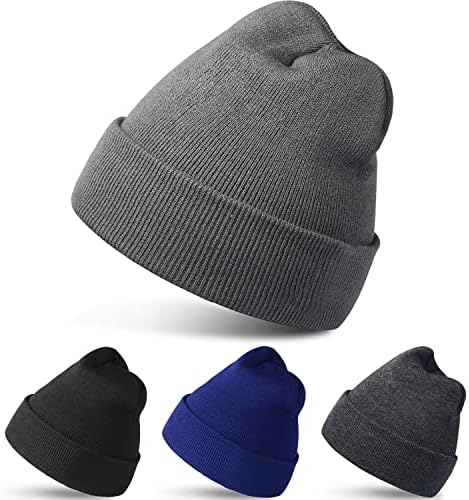 RUN BEYİN GİTMEK Bere Kış Şapka Sıcak Örme Kap Erkekler ve Kadınlar için (4 Paket / 2 Paket)