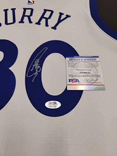 Stephen Curry İmzalı El İmzalı Özel Çerçeveli Golden State Warriors Forması-PSA COA
