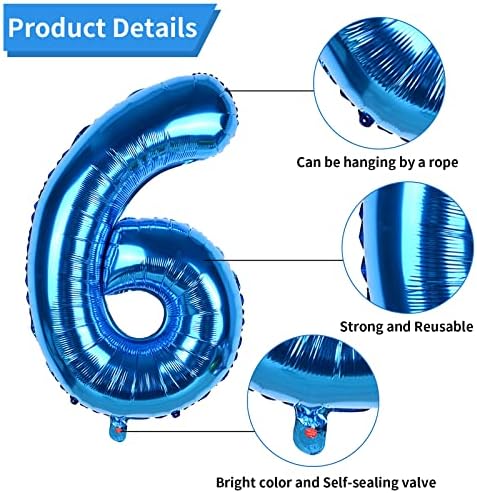 Numarası Balonlar 16 Mavi, Numaraları 16 Balonlar, 40 İnç Büyük Haneli 16 helyum balonları Folyo Mylar Büyük Numarası