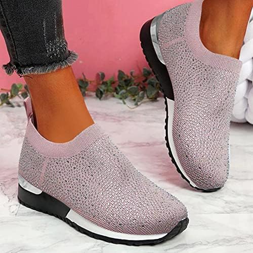 Bayanlar Nefes Moda Taklidi Taban Örgü Kalın gündelik ayakkabı Ayakkabı Sneakers Kadınlar için Tekerlekler ile