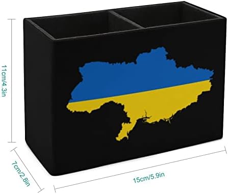 Bayrak Haritası Ukrayna kalemlik Kalem Kupası Masası Ofis Organizatör stand kutusu İki Bölmeli Siyah