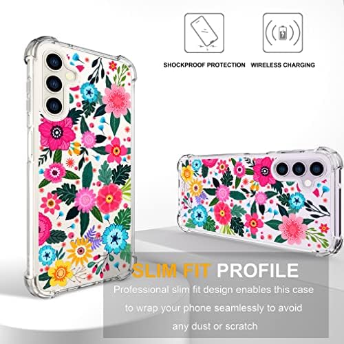 ENDIY Samsung Galaxy S23+ Artı Kılıf Kadınlar için Pembe Kızlar Girly Sevimli Telefon Kılıfı Tasarımı ile Temizle,