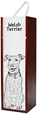 Galce Terrier, Köpek Görüntüsü olan Ahşap Şarap Kutusu