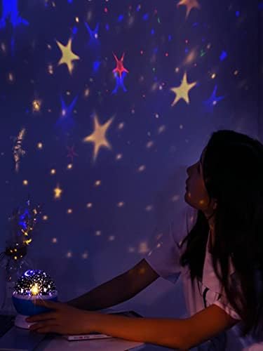 Çocuklar için Jıuan Bebek gece lambası, Gece ışık projektörünün 360 Derece dönüşü, 8 Renk ve Desen Değişimi, Çocuk