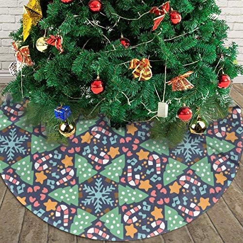LVeShop Desenler Noel Öğeleri Noel Ağacı Etek Lüks Yuvarlak Kapalı dış mekan matı Rustik Noel Ağacı Tatil Süslemeleri（30/36/48