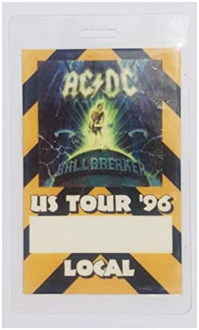 AC / DC Tur Laminat Kulis Geçişi ABD Turu '96” Yerel Orijinal OTTO AC DC