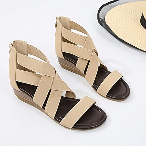 2023 Sandalet Kadın Şık Yaz Düz Takozlar Sandalet Kelebek Düğüm Terlik Burnu açık Ayakkabı Plaj Roma su ayakkabısı