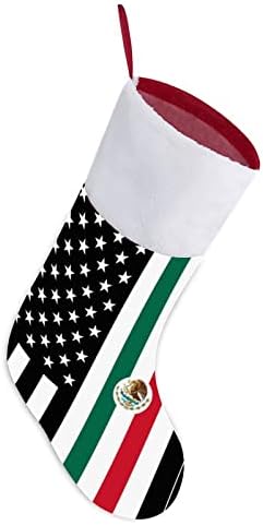 Meksika Amerika Bayrağı Noel Çorap Noel Ağacı Şömine Asılı Çorap Kısa Peluş Manşet Dekorasyon Ev Tatil Partisi için