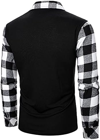 Erkek polo gömlekler Uzun Kollu Casual Yakalı Golf T Shirt Sahte İki Parçalı Renk Eşleştirme Takım Elbise Yaka Kesim