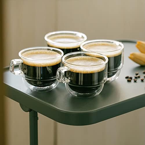BTaT-İstiflenebilir Yalıtımlı Kahve Kupaları, 4 Paket 16 oz(500 ml), Sıcak ve Soğuk İçecekler için İdeal, İstiflenebilir