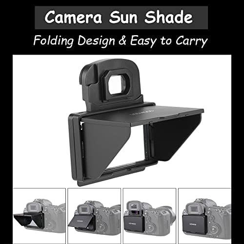 Dıyeenı LCD Ekran Güneş Kalkanı Hood Canon 5DIII / 5D4 / 5DIV / 5DS / R, katlanabilir LCD Lens Hood Güneş Koruyucu