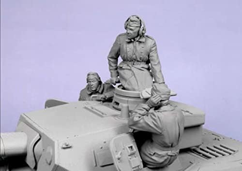 Goodmoel 1/35 İKINCI dünya savaşı Alman Tank Ekibi Reçine Asker model seti (3 Kişi, Tank Yok) / Demonte ve Boyasız