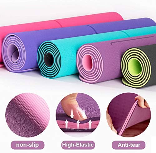 NC T P E Yoga Mat 6mm Kaymaz Mat Yoga Spor egzersiz matı Ev Fitness Jimnastik Mat Pilates Mat