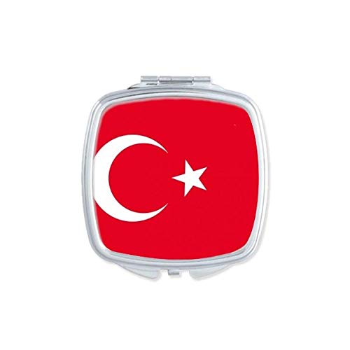 Türkiye ulusal bayrak Asya ülke ayna taşınabilir kompakt cep makyaj çift taraflı cam