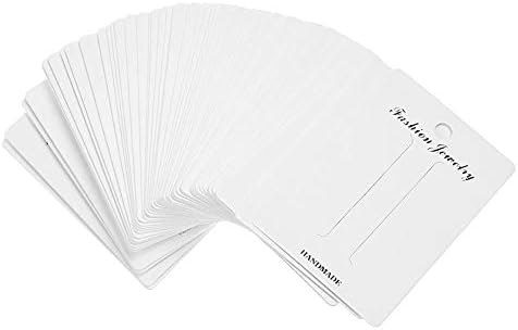 BLUECELL 100 adet Beyaz Renk Dikdörtgen Kağıt saç tokası saç fiyonkları Ekran Kartları