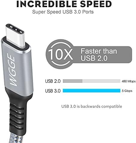 USB C'den USB C'ye Kablo 3.1 Gen1 Tip C Naylon Örgülü ve Hızlı Şarj, Samsung Galaxy S21/S21+/S20+ Ultra, Not 20/10