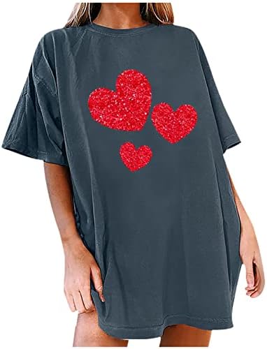 Üst Gömlek Kızlar için Sonbahar Yaz Konfor Renk Elbise Moda Kısa Kollu Ekip Boyun Grafik Mütevazı Casual Bluz ND ND