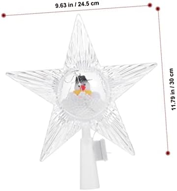 Kisangel 1 pc için temizle açık tasarım Treetop Noel üst LED gece tatil Kristal şapka Noel süsler küçük süslemeleri