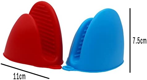 Mini Silikon Fırın Eldiveni Eldivenleri (kırmızı ve Mavi)
